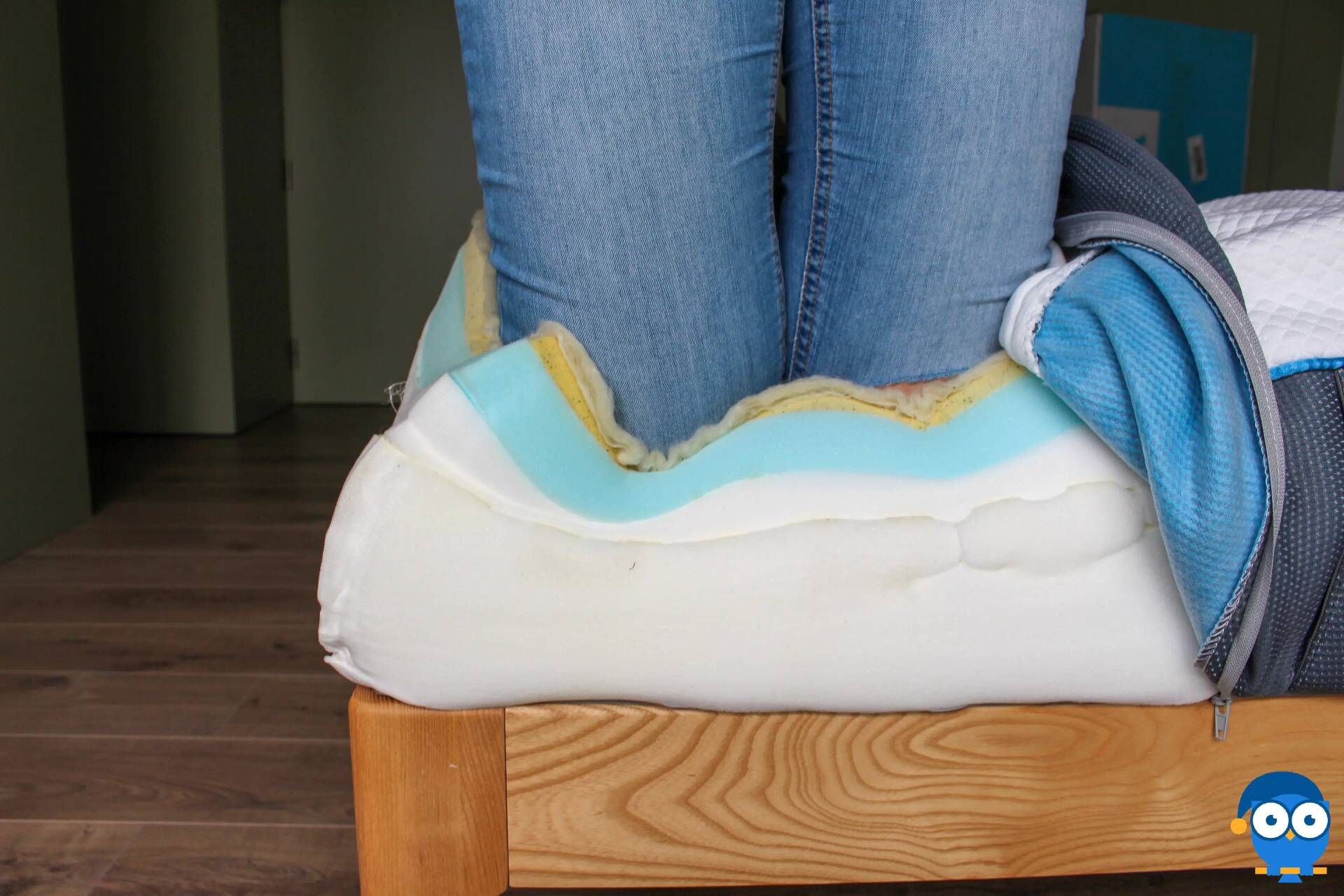 test enfoncement matelas simba hybrid pro